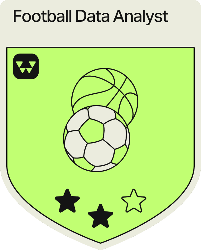 Badge - 2 Stars - Football Data Analyst