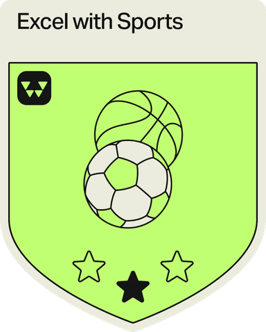 Badge - 1 Star - Excel with Sports