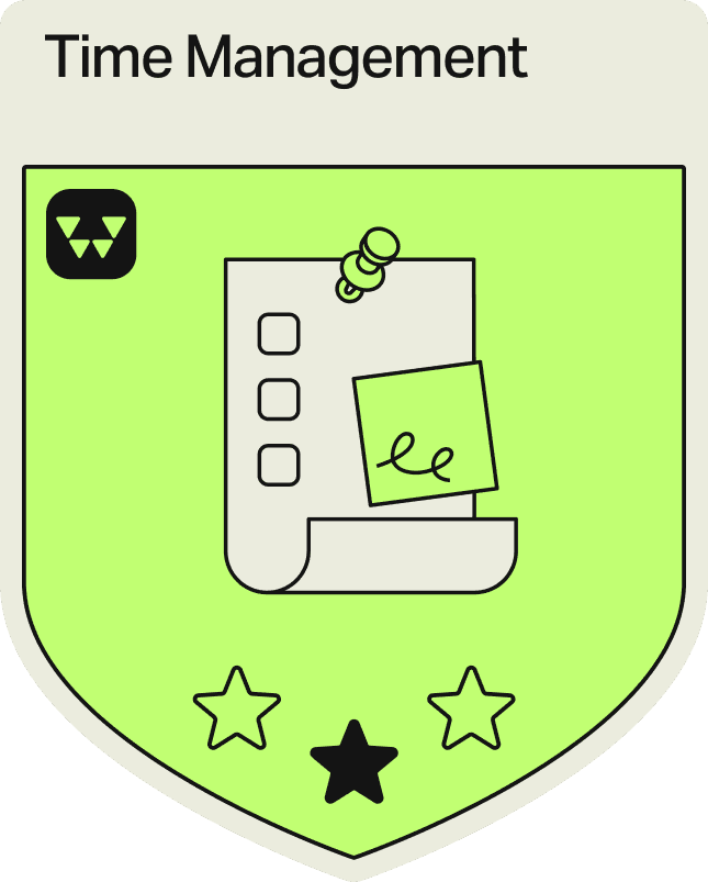 Badge - 1 Star - Time Management