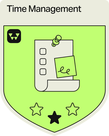 Badge - 1 Star - Time Management